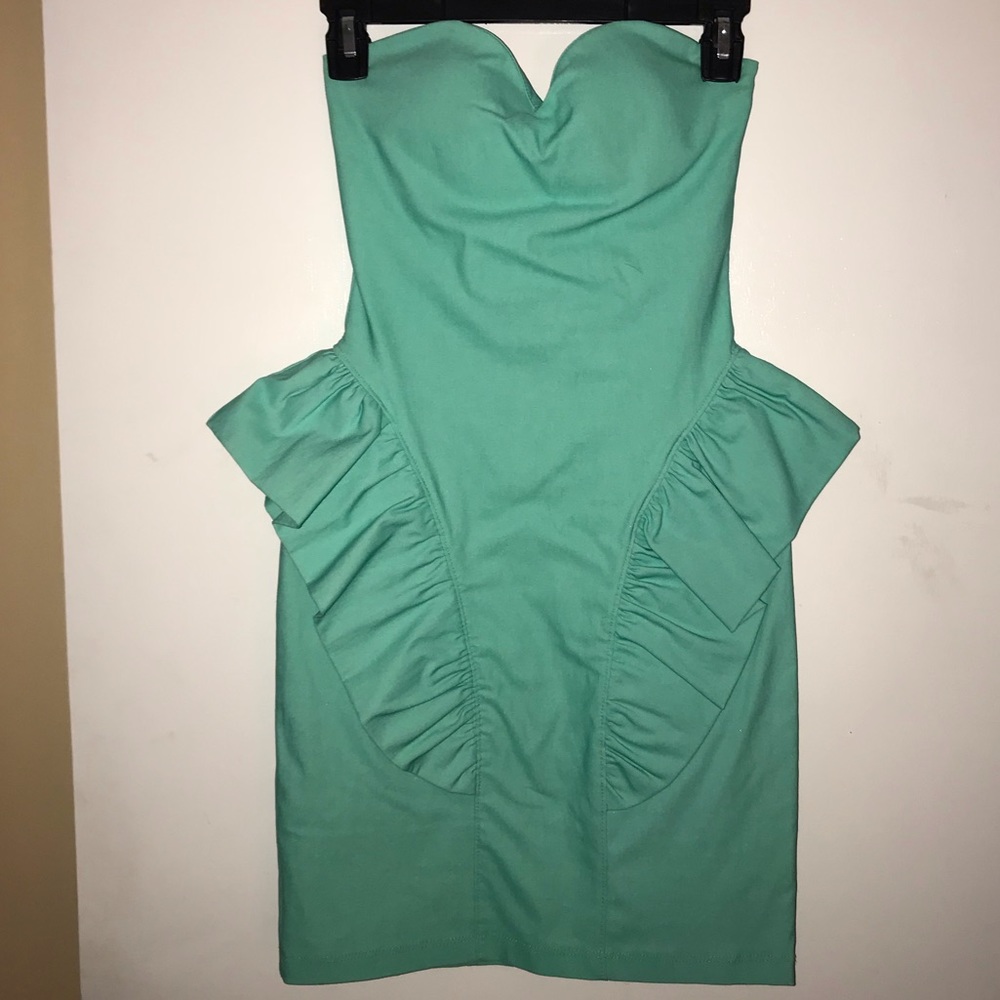 Arden B Strapless mermaid panel mini dress